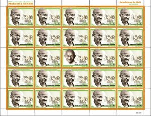 2020 MALI - REGULAR EDITION - SHEET 24v - MAHATMA GANDHI - ISSUE JOINT - MNH-