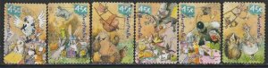 2001 Australia - Sc 2012-7 - used VF - 6 single - Caricature Australian wildlife