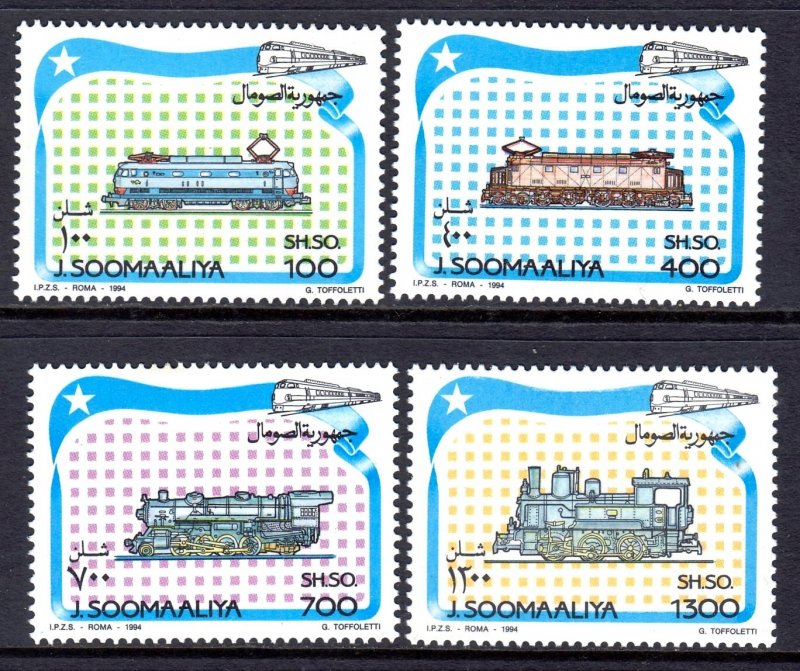 Somalia 1994 Trains Complete Mint MNH Set