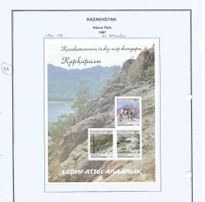 KAZAKHSTAN - 1997 - Nature Park - Perf 3v Souv Sheet - Mint Lightly Hinged