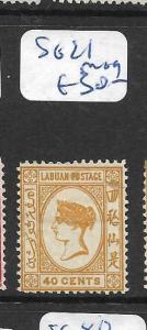 LABUAN  (P2705B)  QV CAMEO 40C  SG 21   MOG 