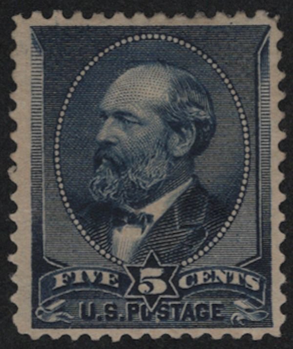 USA #216 VF OG H, small thin, spectacular color!