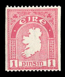 Ireland #87 Cat$45, 1934 1p rose, never hinged, pencil signed