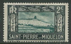 St Pierre et Miquelon.-Scott 137 -Lighthouse &Fish -1932 - MLH- Single 2c Stamp