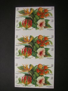 Scott 3313b, 33c Tropical Flowers, Pane of 20, #S24444, MNH Beauty