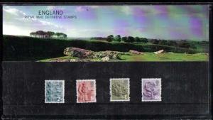 GB 2003 QE2 Presentation Pack  No 63. 4 x England Definitives.