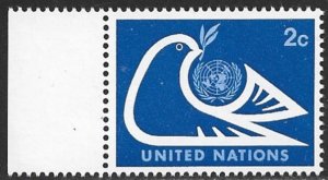 UNITED NATIONS NEW YORK 1974 2c Dove Emblem Regular Issue Sc 249 MNH