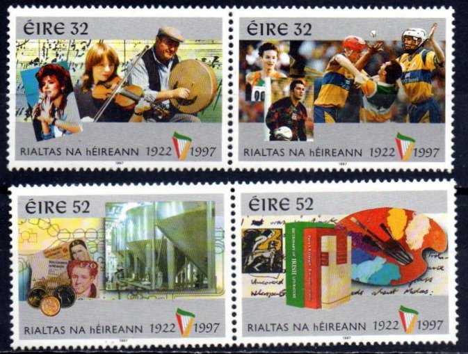 Ireland  - 1997 - Irish State - 75th Anniv. Pairs MNH  Set  # 1055-1058