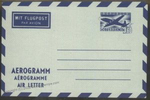 Austria Michel LF4 Airmail Aerogram Cover Unused G107993