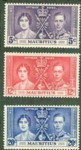 MAURITIUS 208-10  MH BIN $1.75
