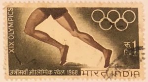 1968  Stamp of India-19th Olympic Games, Mexico City SC #472