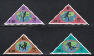 Kenya # 225-228, 229, World Cup Soccer.  Mint NH, 1/2 Cat.