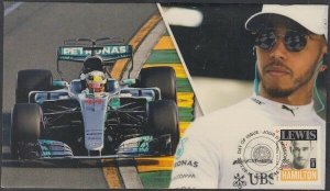 CANADA # 2997.3 - FORMULA 1 LEWIS HAMILTON  POSTAGE STAMP on SUPERB ENVELOPE #3