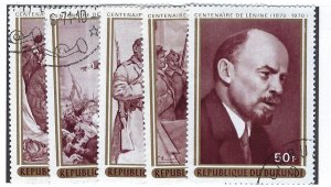 Burundi 350-54 used, BIN $1.00