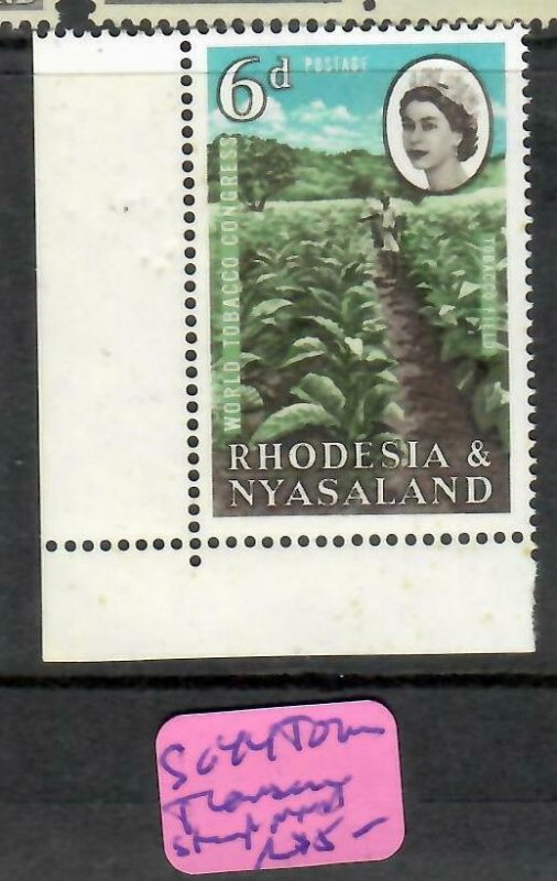 RHODESIA & NYASALAND (P0806B)  QEII   6D TOBACCO   SG 44  TORN PANTS MNH