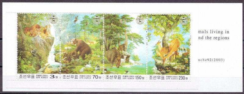 North Korea. 2003. 4663-66 bl553. Fauna. MNH.