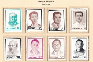 Philippines # 1538-1546, Portraits, Mint LH, 1/3 Cat.