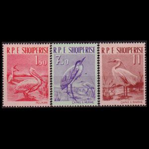 ALBANIA 1961 - Scott# 592-4 Birds Set of 3 NH