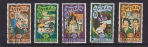 Antigua   #459-463  used 1977  Royal Family