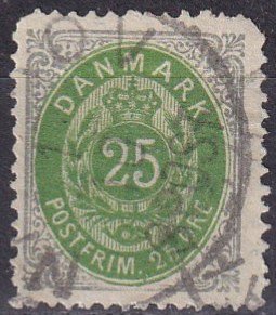 Denmark #32 F-VF Used  CV $40.00  (Z6289)