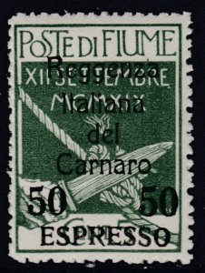 ITALY - Fiume Espressi n. 4 MNH** cv 1650$ Backstamped Guarrantee