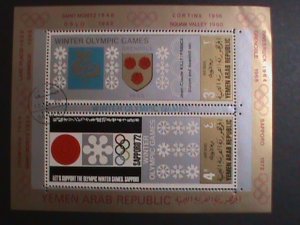 ​YEMEN-1972  OLYMPIC GAMES SAPPORO'72-CTO S/S VF WE SHIP TO WORLD WIDE