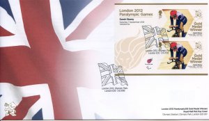 GB London 2012 Paralympics Sarah Storey Gold First Day Cover Unaddressed 