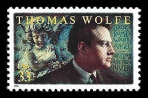 PCBstamps   US #3444 33c Thomas Wolfe, MNH, (12)