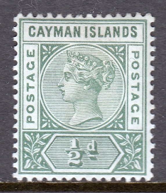 Cayman Islands - Scott #1 - MH - Heavy old-time hinge - SCV $11