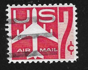 SC# C60 - (7c) - Jet Airliner, carmine - used single