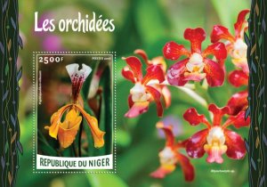 NIGER - 2016 - Orchids - Perf Souv Sheet - Mint Never Hinged