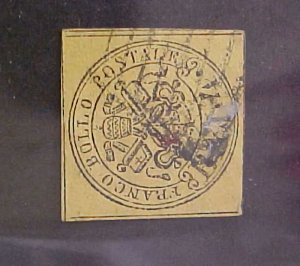 ITALY ROMAN STATES STAMP #5A cat.$70.00  USED