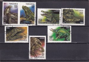 SA02 Tanzania 1993 Reptiles used stamps