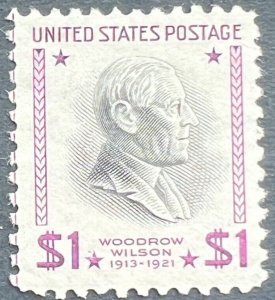 Scott#: 832 - Woodrow Wilson $1 1938 BEP single stamp MLHOG - Lot 3