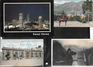 Just Fun Cover WORLDWIDE Mixture Collection / Lot of 4 Postal Cards (my968)