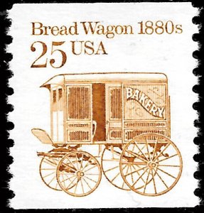 Sc 2136  25¢ Bread Wagon Coil Single MNH