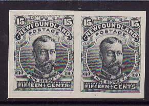 Newfoundland-Sc#103a- id7-unused  no gum as issued KGV imperf pair-well centered