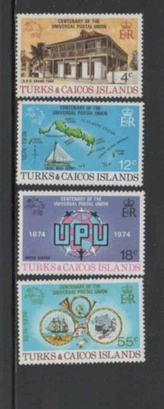 TURKS & CAICOS ISLANDS #293-296 1974 UPU CENTENARY MINT VF NH O.G aa