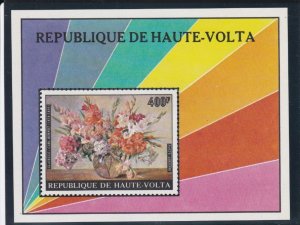 Burkina Faso # C202, Flower Paintings, Souvenir Sheet, Mint NH, 1/2 Cat.