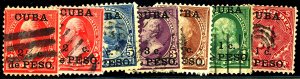 CUBA #SET SURCHARGED IN BLACK 1899 USET SET