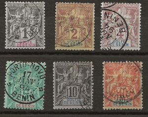 Benin 20-24, 29 Yv same Used F/VF SCV $30.00 (jr)