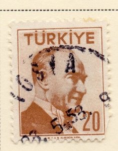 Turkey 1957 Early Issue Fine Used 20K. 091590