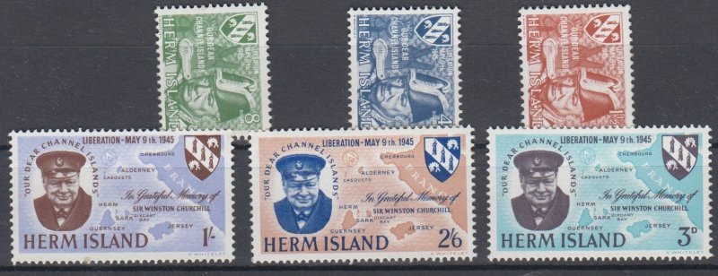 Herm Island (Guernsey) 1965 Churchill set 6 unmounted mint NHM