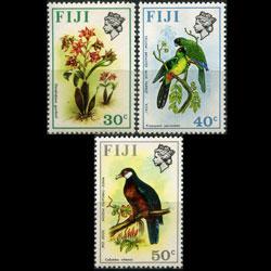 FIJI 1971 - Scott# 316-8 Birds and Orchids 30-50c NH