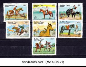 BURKINO FASO UPPER VOLTA - 1985 HORSES / SPORTS - 7V MINT NH