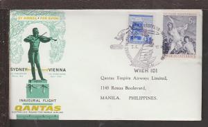 Quantas Sydney Vienna 1965 First Flight BIN 14445