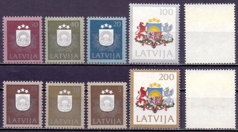 Latvia. 1991. 305-12. Coat of arms of Latvia. MNH. 