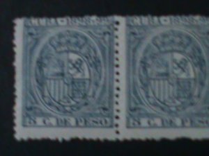 CUBA-1898-9 COAT OF ARMS-SCOTT NOT LISTED-RARE MNH PAIRS VF 126 YEARS OLD