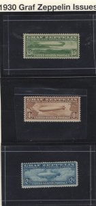 Scott C13 - C15 - Airmails. Zeppelins.  MH. OG. C13 MNH.   #02 C13mhb