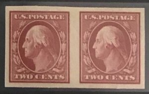 United States #384 MNH Imperf Pair CV$22.00